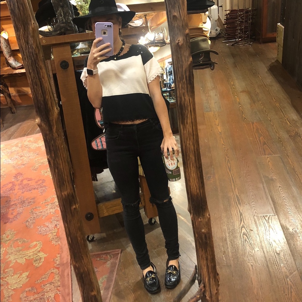 Nation LTD Lucia Distressed Sweater Tee